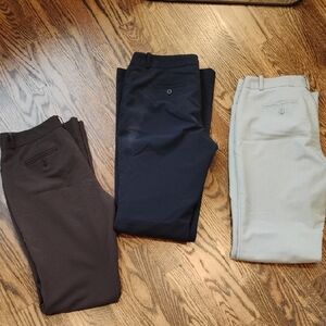 Women's Trouser Work Pants - Brown, Navy, and Tan